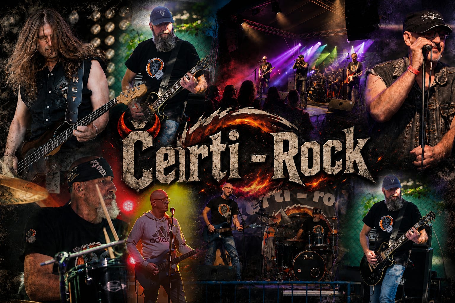 Čerti – rock živé vystoupení na pódiu